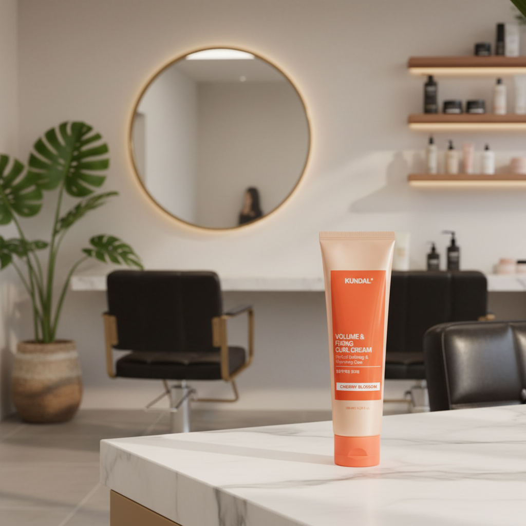 Kundal Volume & Fixing Curl Cream - Přípravek pro dodání objemu a fixaci vln WEDING BOUQUER - 130 ml