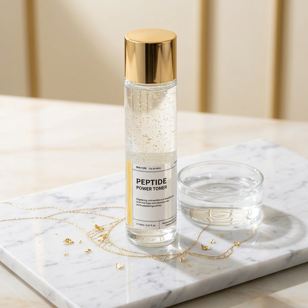 B.O.M. - Peptide Power Toner - Protivráskový peptidový toner s 24K zlatem - 150 ml