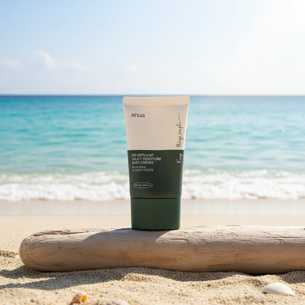 ANUA - Heartleaf Silky Moisture Sun Cream SPF50+/PA++++ - Hydratační SPF krém - 50 ml