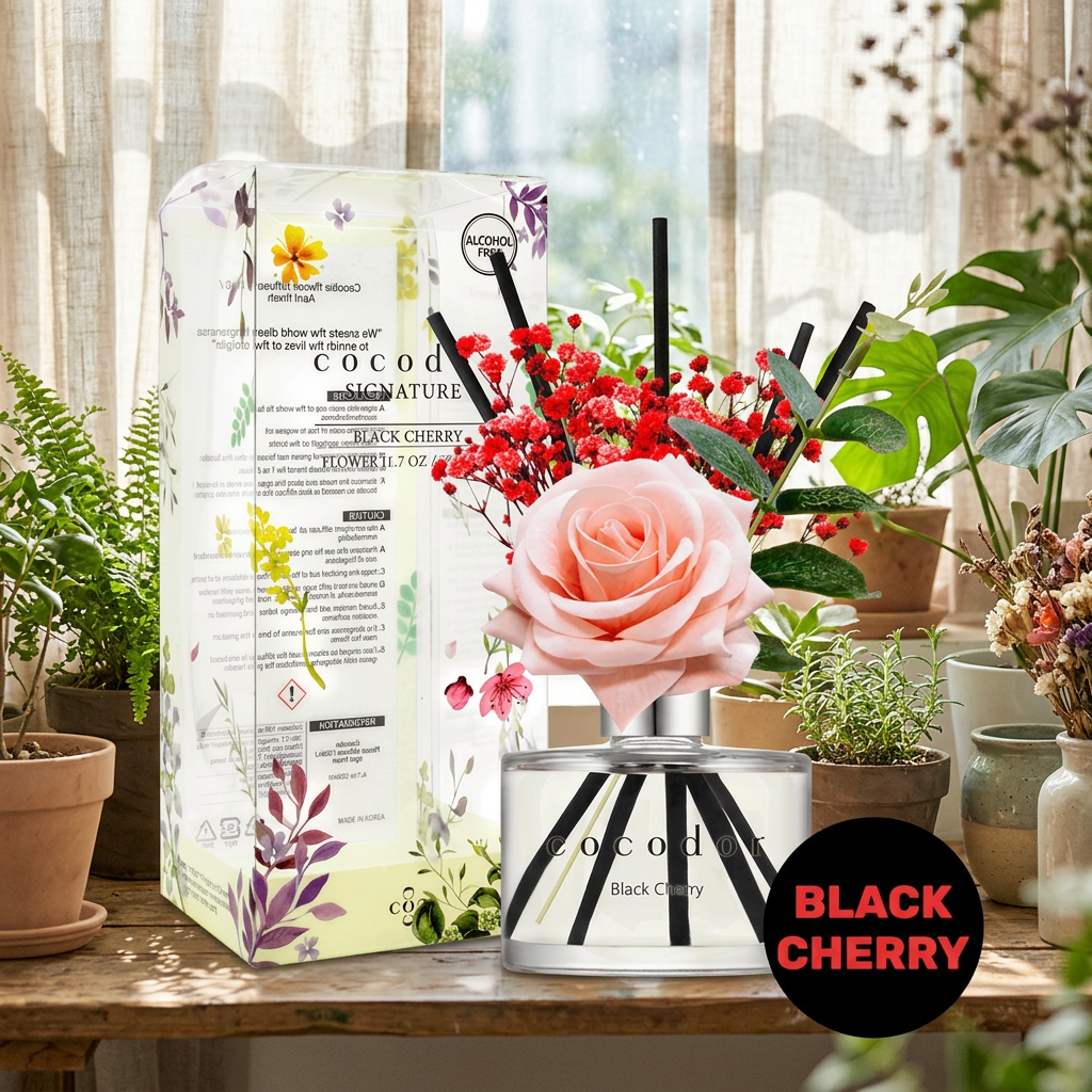 COCODOR - Rose Diffuser Black Cherry - Difuzér s růží a vůní černé třešně - 200 ml