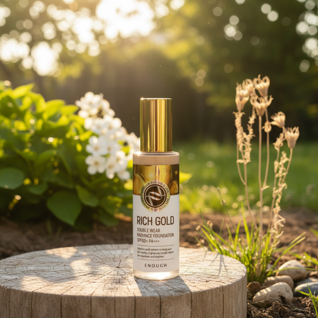 ENOUGH - Rich Gold Double Wear Radiance Foundation SPF 50+ PA+++ #23 - Prémiový rozjasňující make-up pro zralou pleť - 100 ml