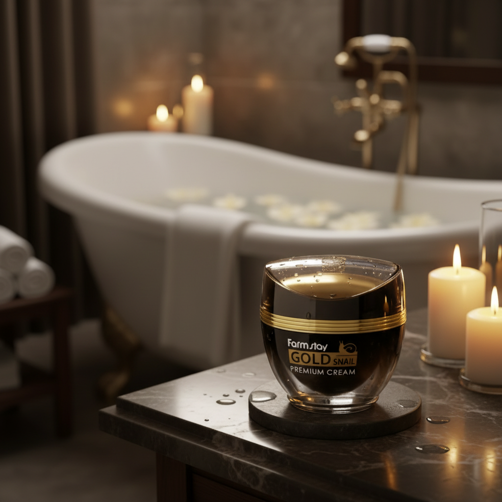 Farm Stay - Gold Snail Premium Cream - Liftingový krém se šnečím mucinem - 50 ml