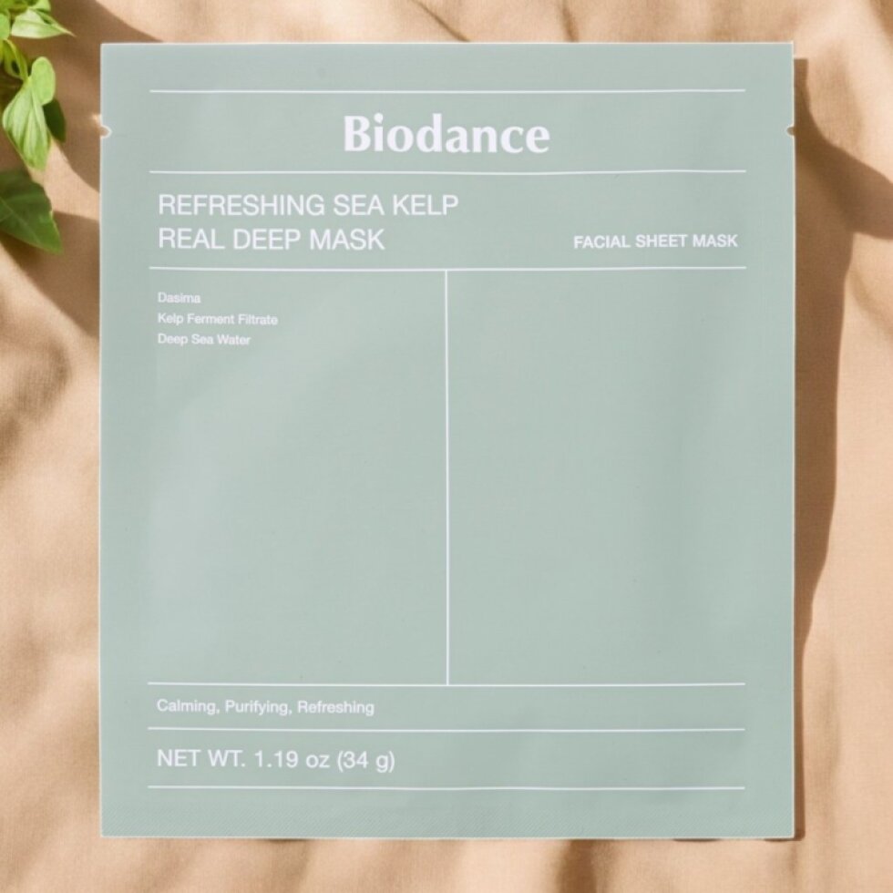 BIODANCE - Refreshing Sea Kelp Real Deep Mask - Zklidňuící a hydratační pleťová maska - 1ks/ 34g