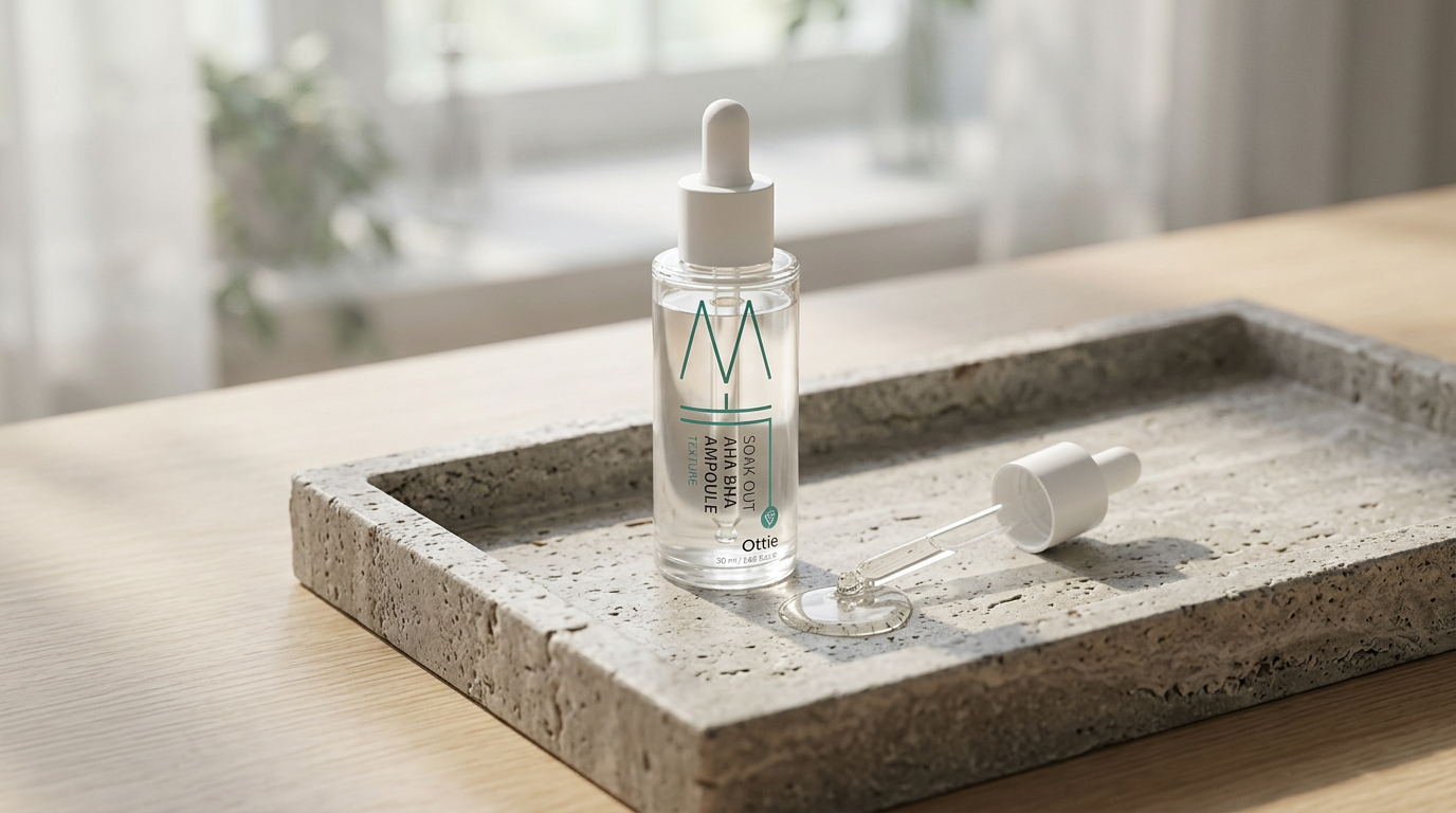 OTTIE - Soak Out AHA BHA Ampoule - Ampule s AHA a BHA pro hloubkové pročištění pleti - 50 ml
