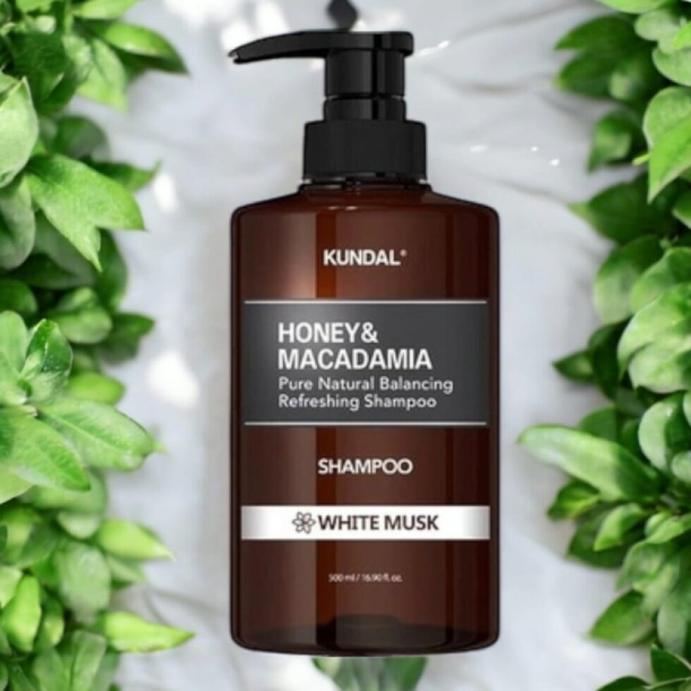 Kundal Honey&Macadamia Shampoo - Přírodní šampon na suché a poškozené vlasy s vůní WHITE MUSK - 500 ml