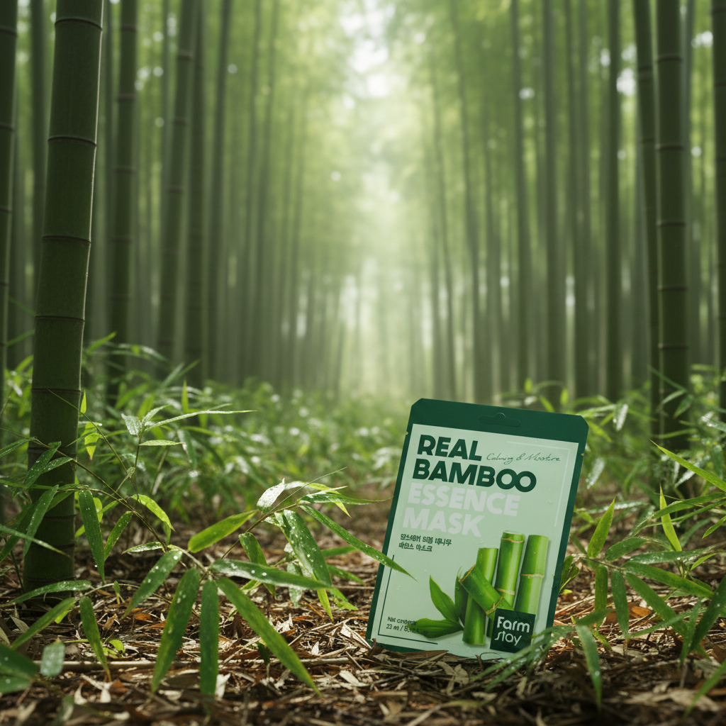 Farm Stay - Real Bamboo Essence Mask - Hydratační plátýnková maska s extraktem z bambusu - 23 ml