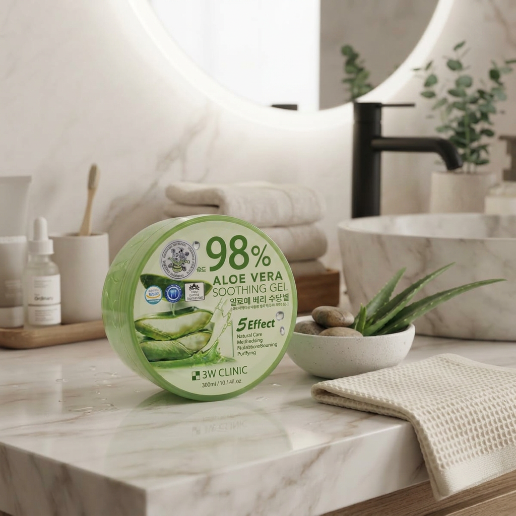 3W CLINIC - Aloe Vera Soothing Gel - Zklidňující gel s Aloe Vera - 300 ml