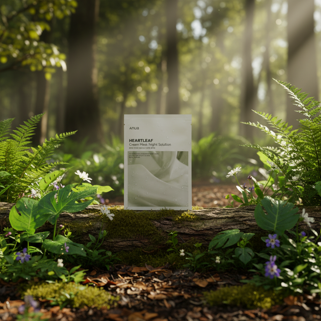 ANUA - Heartleaf Cream Mask Night Solution - Zklidňující plátýnková maska s toulní srdčitou - 25 ml