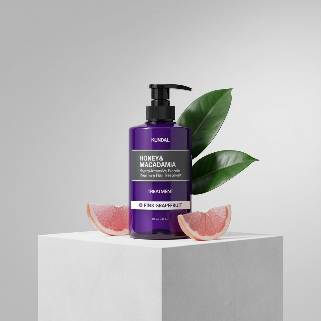 Kundal Honey&Macadamia Treatment - Hydro-intenzivní proteinová kůra na vlasy s vůní PINK GRAPEFRUIT - 500 ml