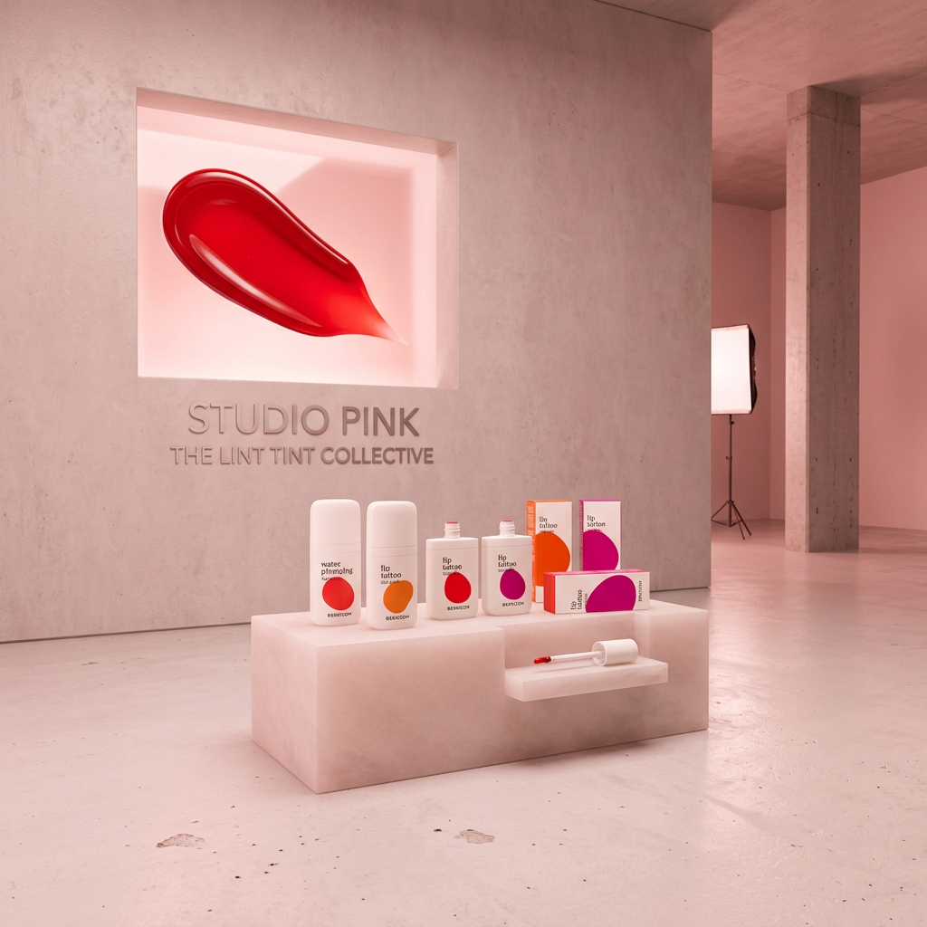 BERRISOM - Water Plumping Lip Tattoo 01 Red Core - Dlouhotrvající hydratační slupovací tint na rty - 6 g