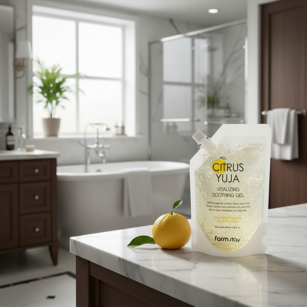 Farm Stay - Citrus Yuja Vitalizing Soothing Gel - Hydratační, zklidňující a osvěžující gel na obličej - 100 ml