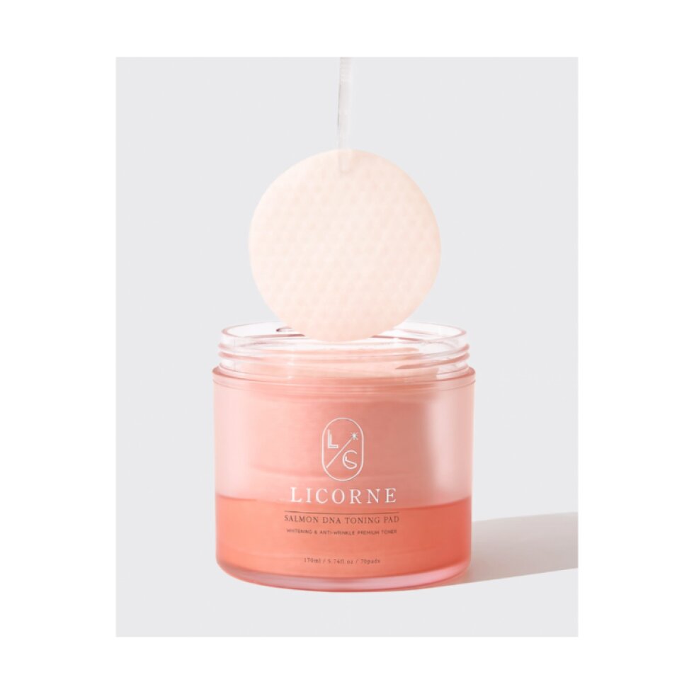 LICORNE - Salmon DNA Toning Pad - Tonizační polštářky s lososím DNA - 230 ml