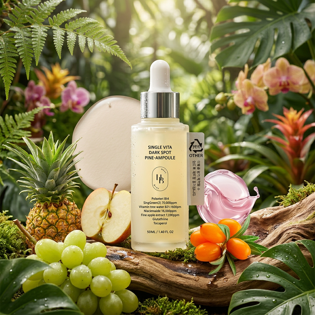 HEVEBLUE - Single Vita Dark Spot Pine-Ampoule - Vitamínová ampule proti tmavým skvrnám s borovicovým extraktem - 50 ml