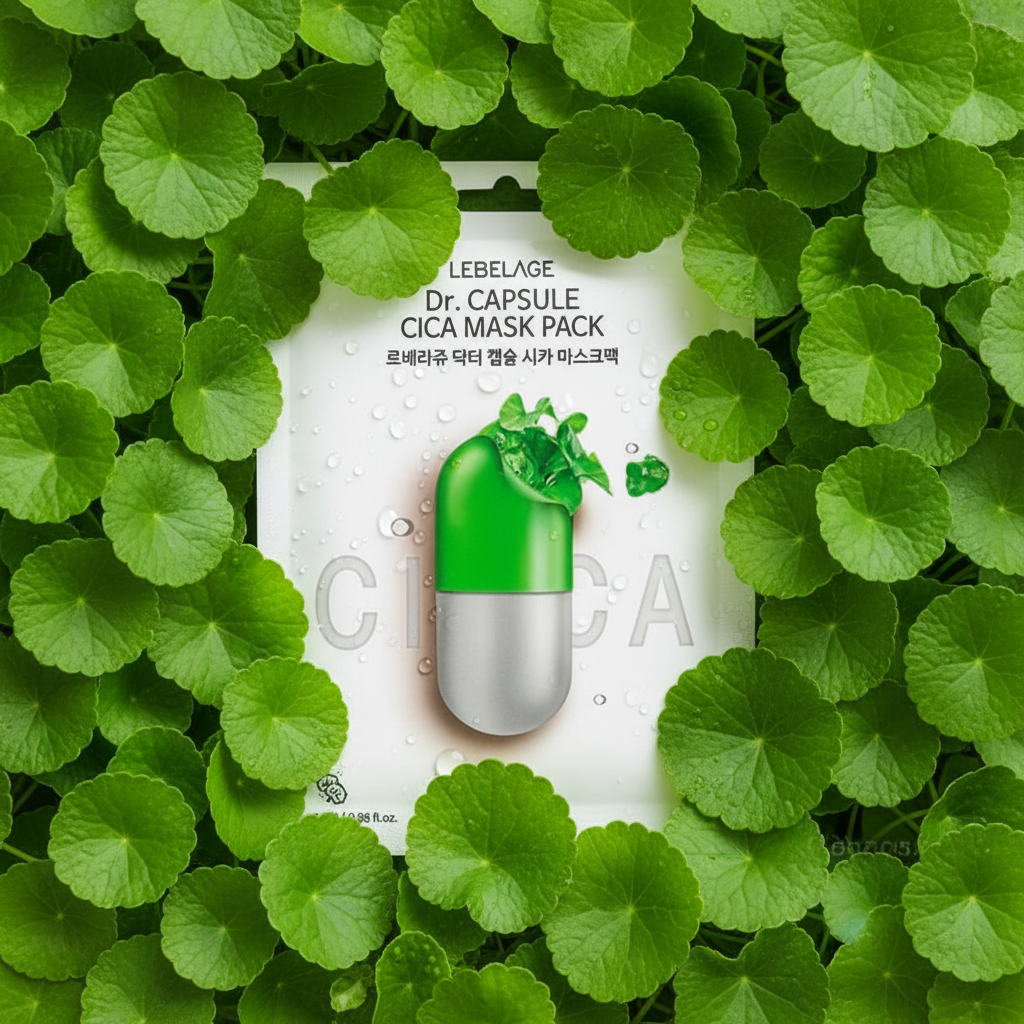 LEBELAGE - Capsule Cica Mask Pack - Zklidňující plátýnková maska s centellou - 28 ml