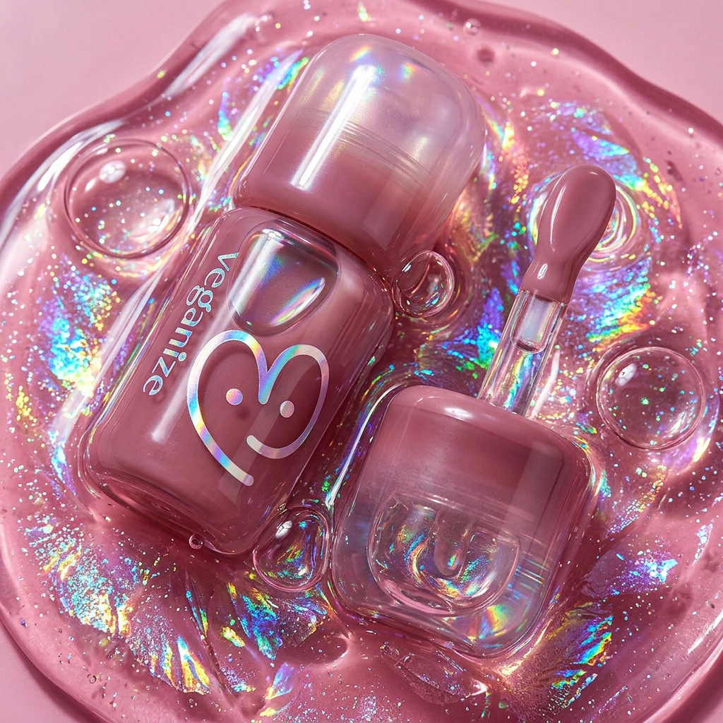 VEGANIZE - 4D Dewyshine Lip Oil Pearl Gloss 05 Mauve Drop - Třpytivý olej na rty s perleťovým leskem - 4 g