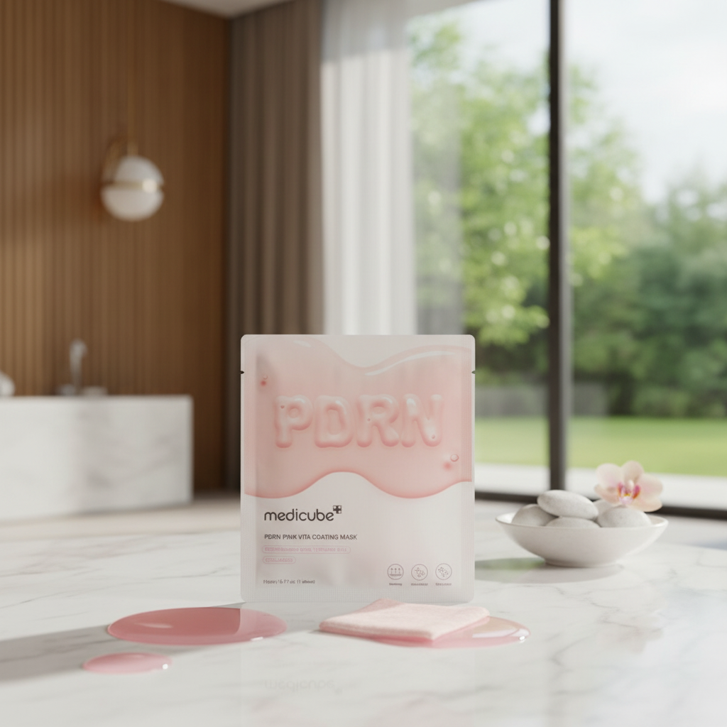 Medicube - PDRN Pink Vita Coating Mask - PDRN maska s vitamíny pro jas a regeneraci pleti - 22 g