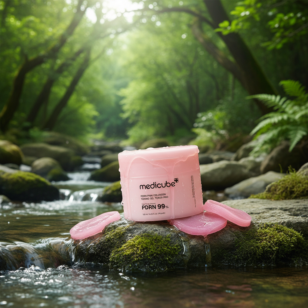 Medicube - PDRN Pink Collagen Toning Gel Toner Pad - Tonizační polštářky s lososím PDRN - 120 ml