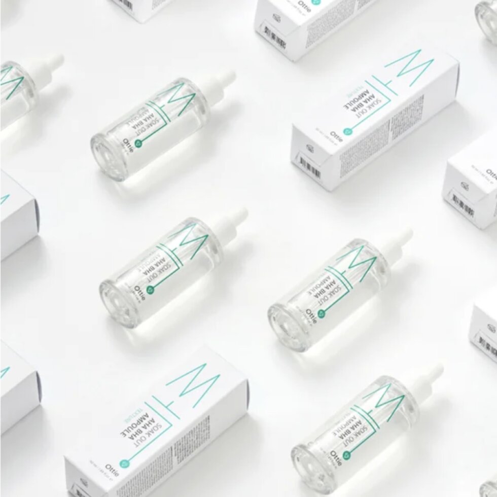 OTTIE - Soak Out AHA BHA Ampoule - Ampule s AHA a BHA pro hloubkové pročištění pleti - 50 ml