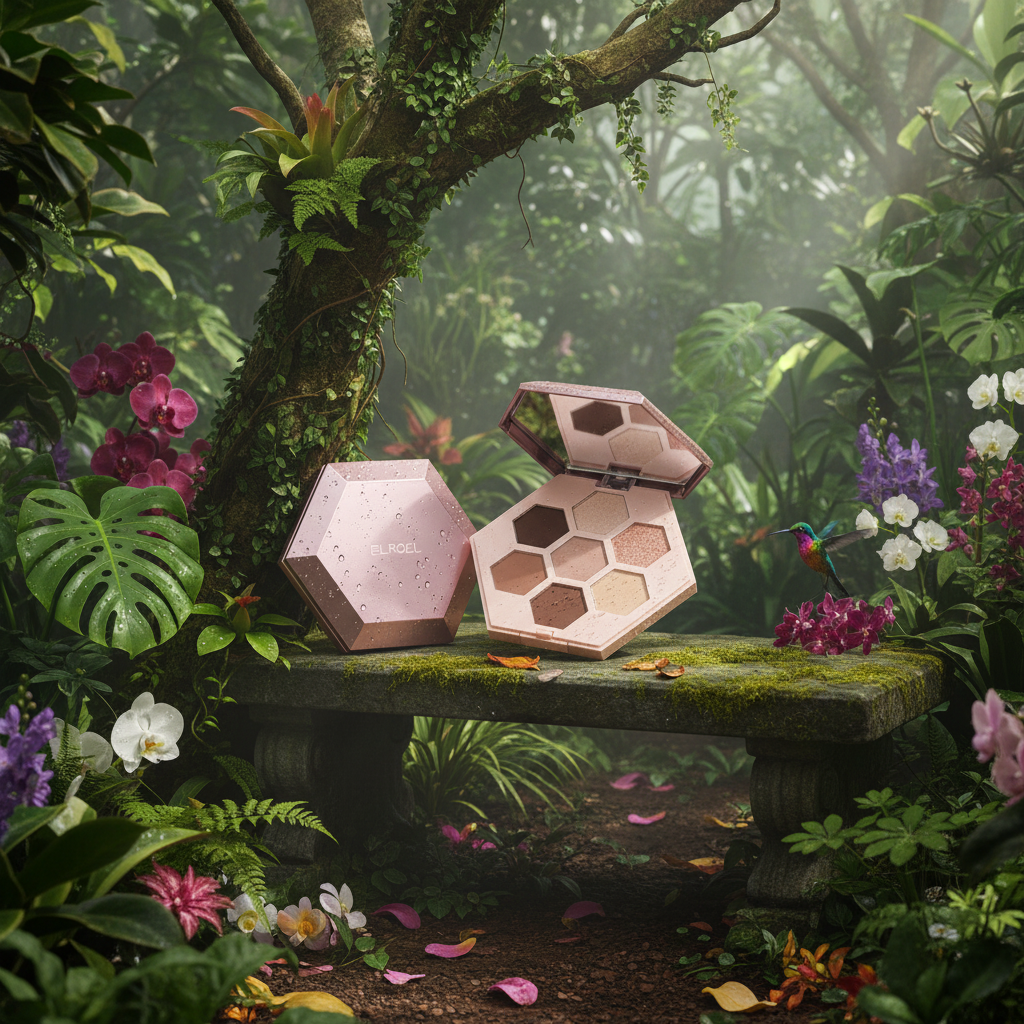 ELROEL - Barely Mood Shadow Palette 01 Brown Mauve - Paletka očních stínů v jemných tónech - 8,7 g