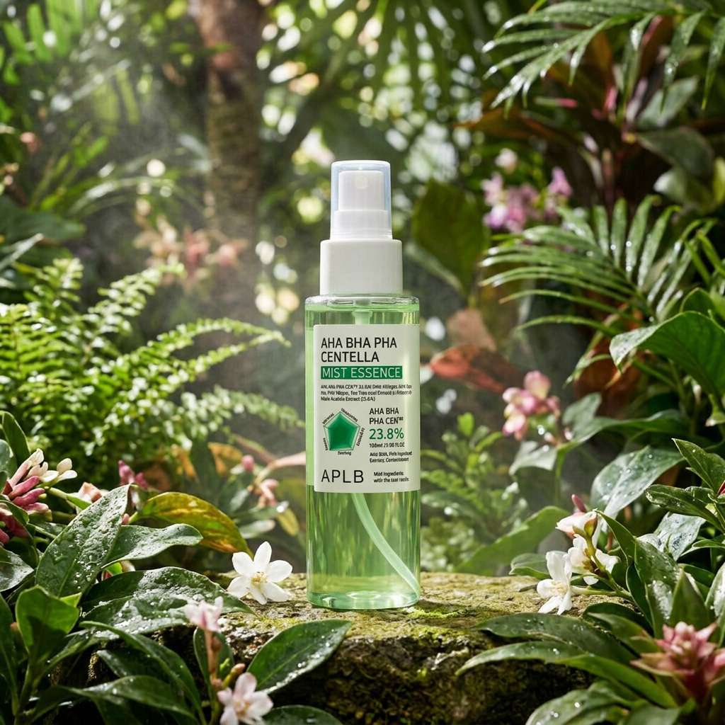 APLB - AHA BHA PHA Centella Mist Essence - Multifunkční mléčná essence s centelou a kyselinami - 105 ml