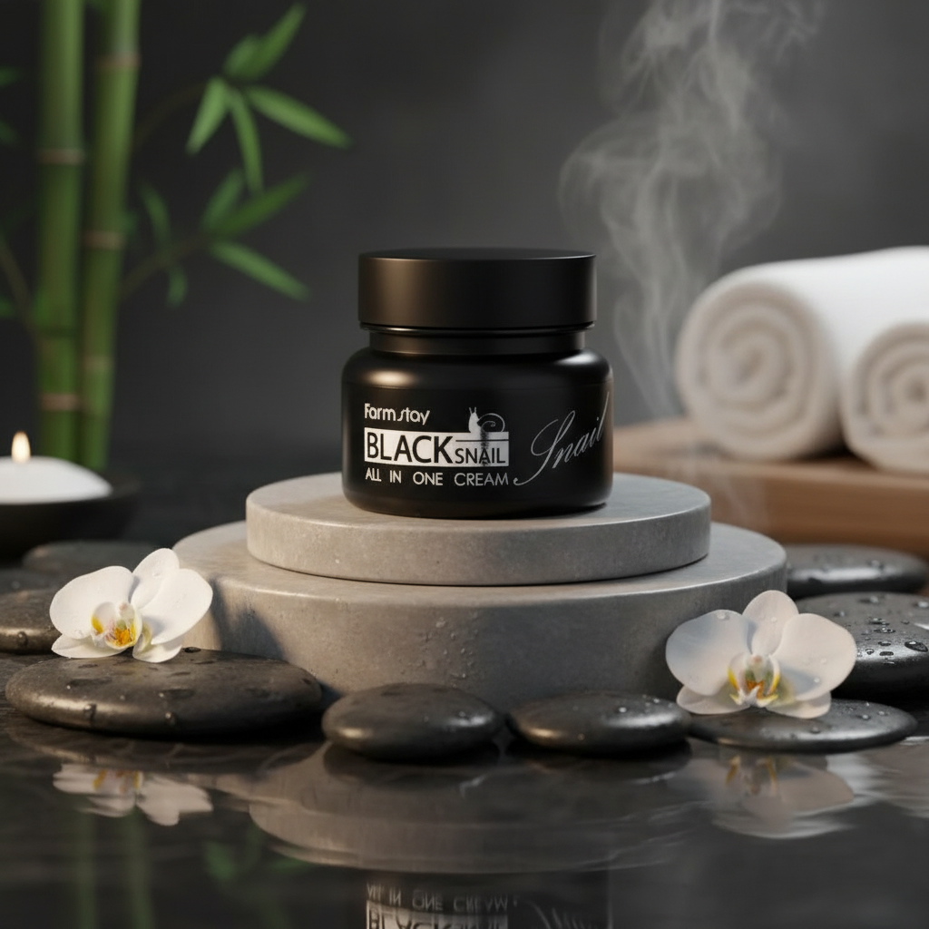 Farm Stay - Black Snail All-In-One Cream - Pleťový krém se šnečím extraktem - 100 ml