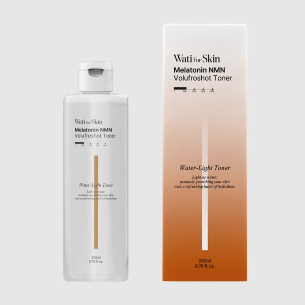 WATI FOR SKIN - Melatonin NMN Volufroshot Toner - Rozjasňující a revitalizační toner - 200 ml