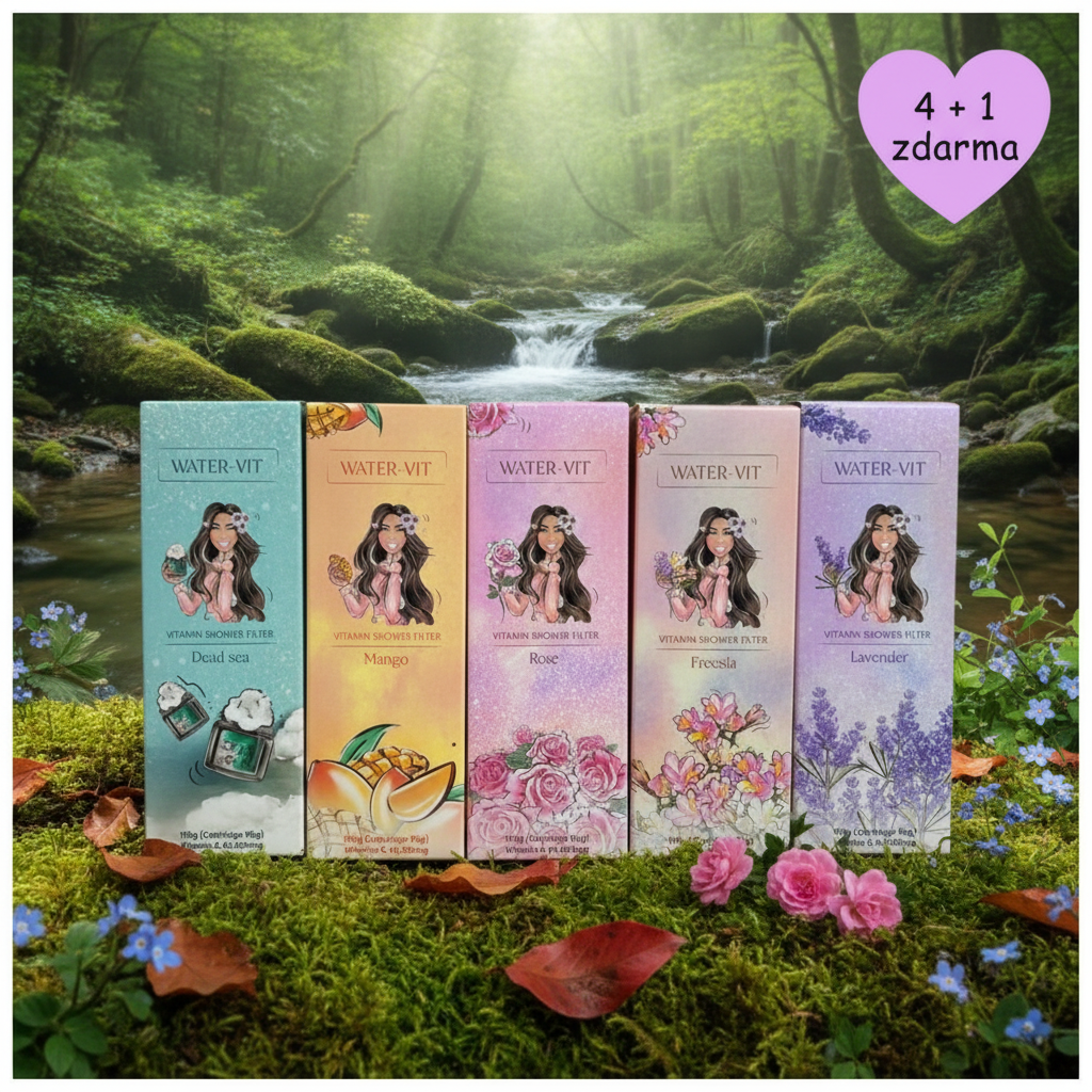 KOREJSKÁ KRÁSA - Vitamin Shower Filter - Vitaminový filtr do sprchy SET - 4+1 ks ZDARMA