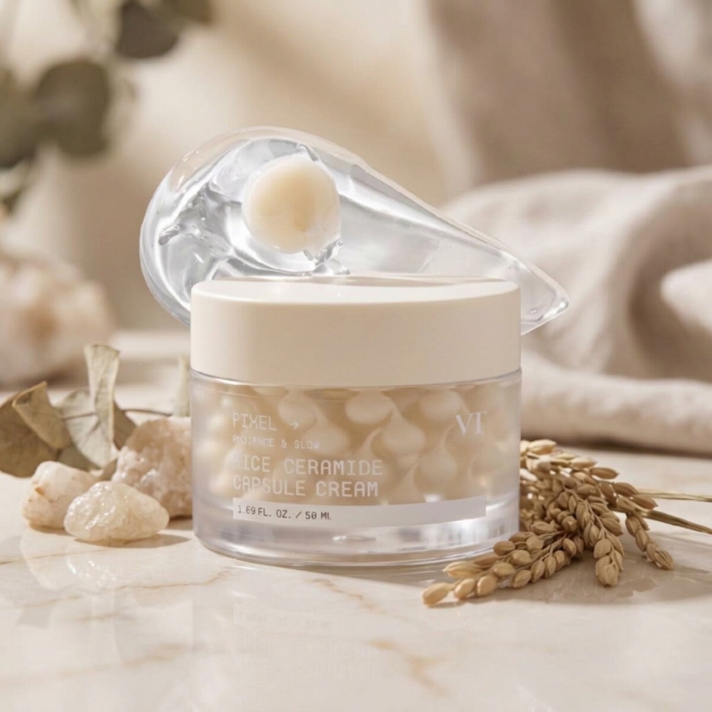 VT - Rice Ceramide Capsule Cream - Regenerační krém s rýžovým extraktem, ceramidy a kapslemi - 50 ml