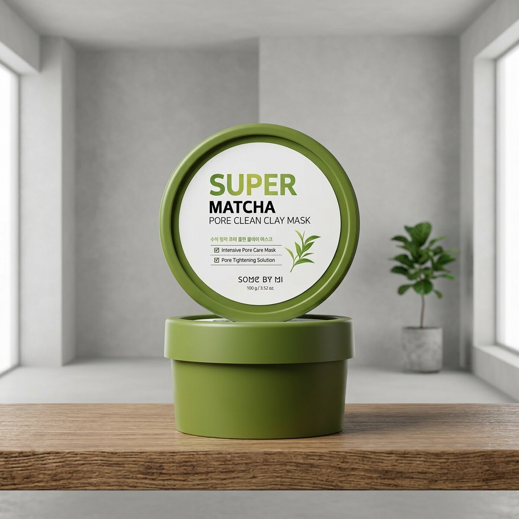 SOME BY MI - Super Matcha Pore Clean Clay Mask - Matcha čistící maska na problematickou pleť - 100 g