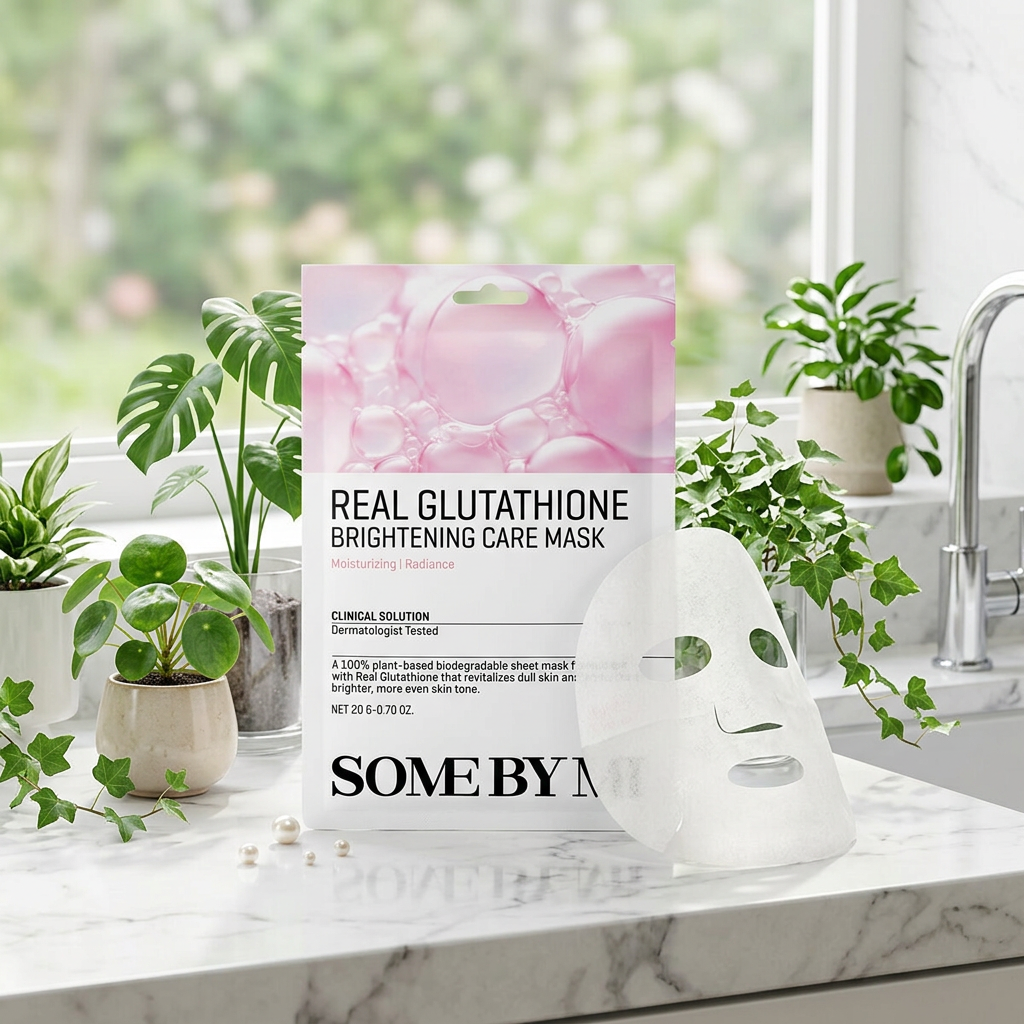 SOME BY MI - Real Glutathione Brightetening Care Mask - Rozjasňující textilní maska - 20 g