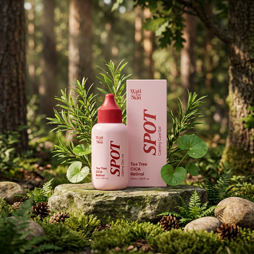 WATI FOR SKIN - Tea Tree CICA Retinol Spot Calming Care Gel - Zklidňující lokální gel - 50 ml