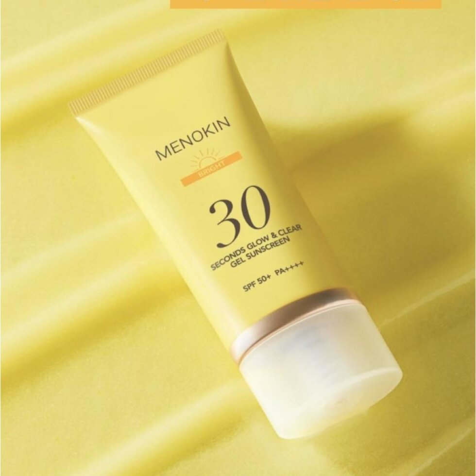 MENOKIN - 30 Seconds Glow & Clear Gel Sunscreen BRIGHT - 30sekundový rozjasňující gelový opalovací krém - 50 ml