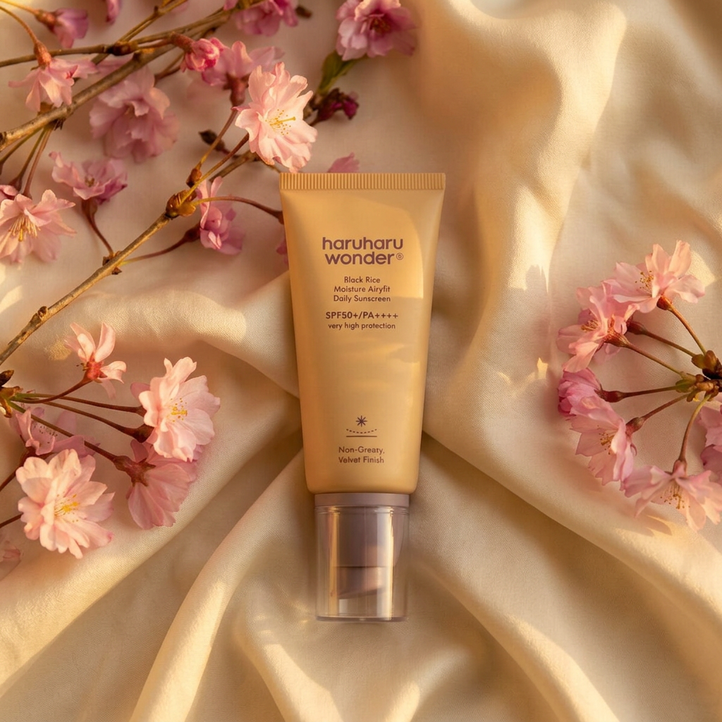 HaruHaru Wonder - Black Rice Moisture Airyfit Sunscreen SPF50+ PA++++ - Lehký SPF krém s výtažkem z černé rýže - 50 ml