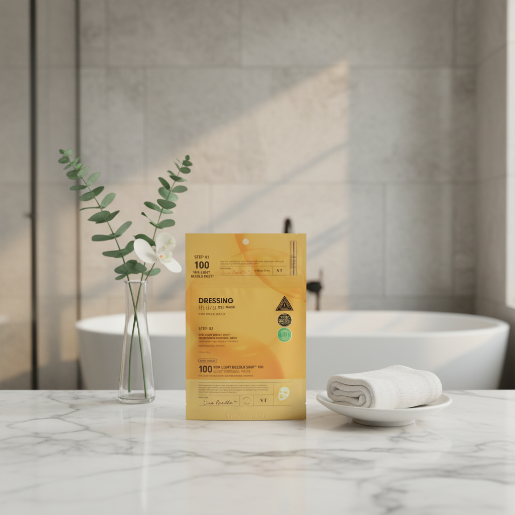 VT - Vita-Light Reedle Shot 100 2 Step Hydrogel Mask - Dvoufázová hydrogelová maska s vitaminem C - 1,5 g + 33 g