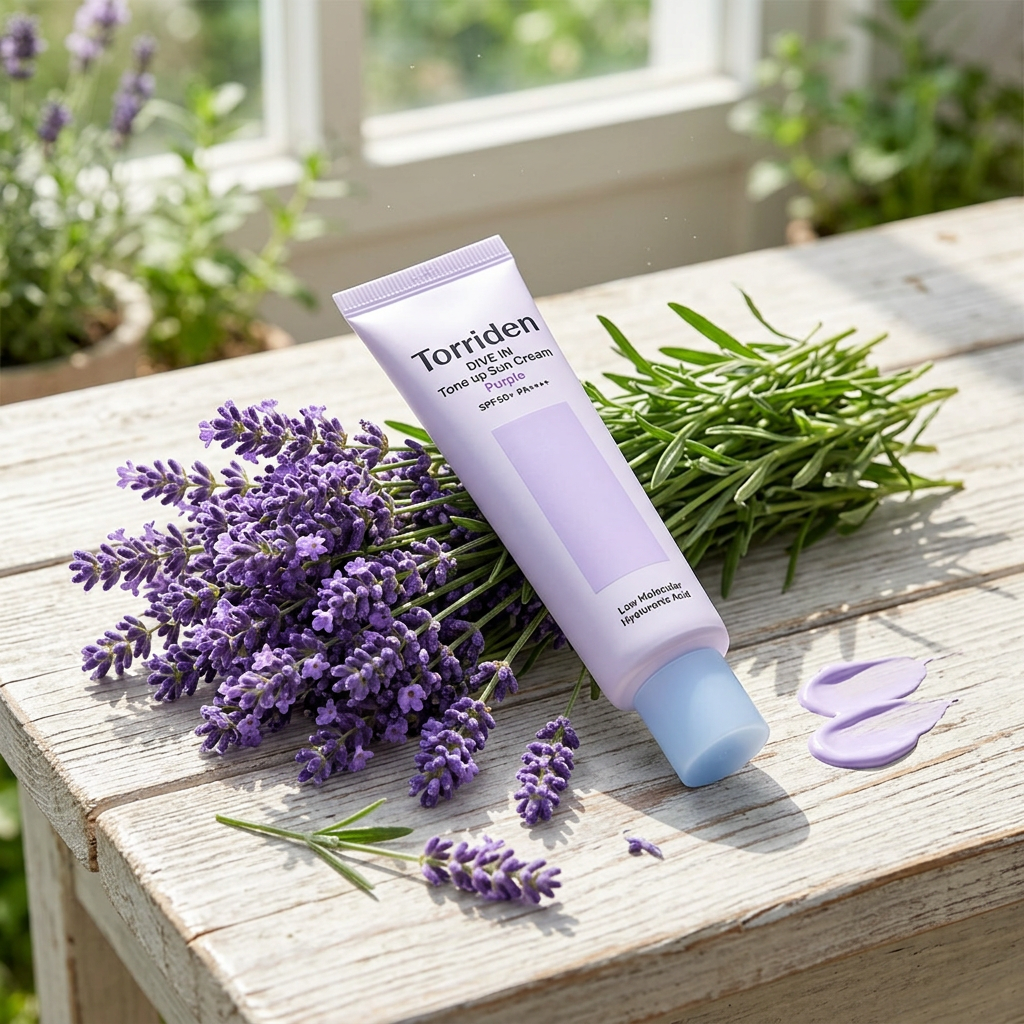 Torriden - DIVE-IN Tone-up Sun Cream Purple - Rozjasňující tónovací opalovací krém - 60 ml