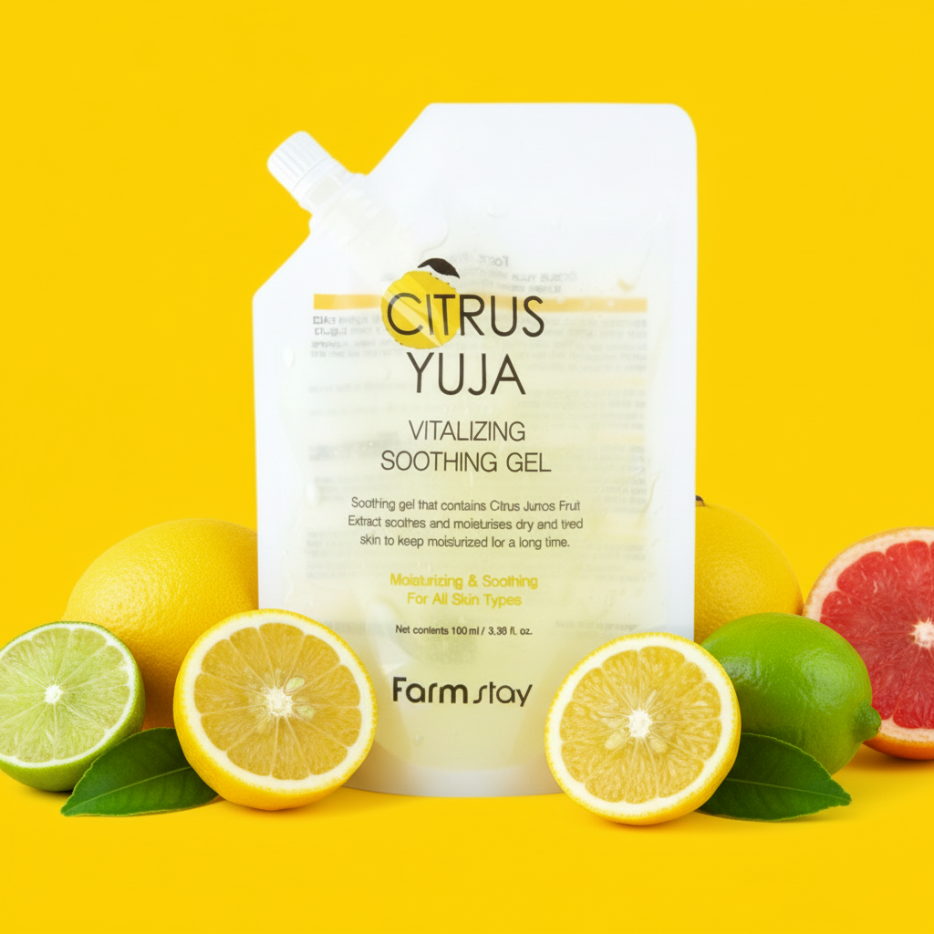 Farm Stay - Citrus Yuja Vitalizing Soothing Gel - Hydratační, zklidňující a osvěžující gel na obličej - 100 ml