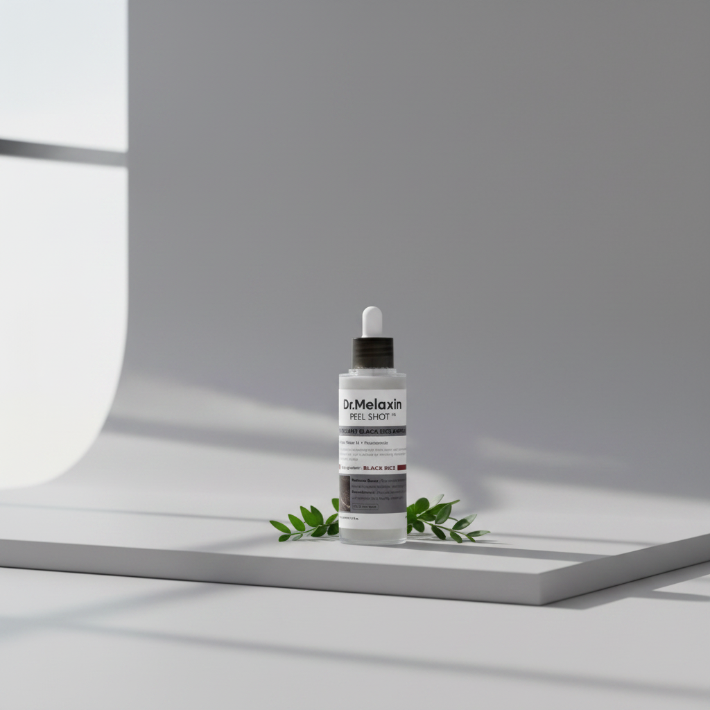 DR.MELAXIN - Peel Shot Exfoliating Black Rice Ampoule - Exfoliační Ampulka s vodou z rýžových otrub - 80 ml