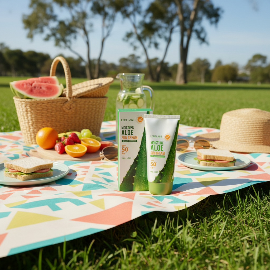 LEBELAGE - Moisture Aloe Sun Cream (SPF50+/PA+++) - Hydratační SPF krém s Aloe Vera - 70 ml