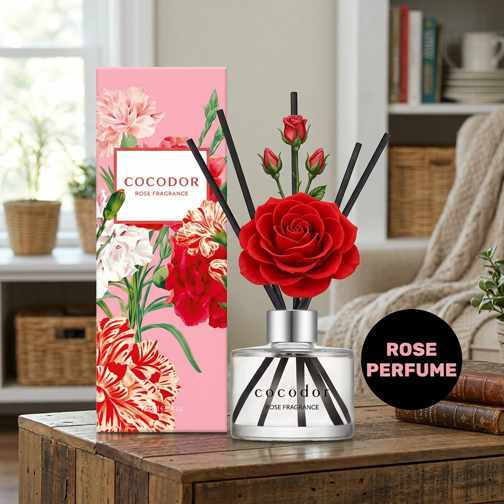 COCODOR - Carnation Diffuser Rose Perfume - Difuzér s karafiátem a vůní růže - 120 ml