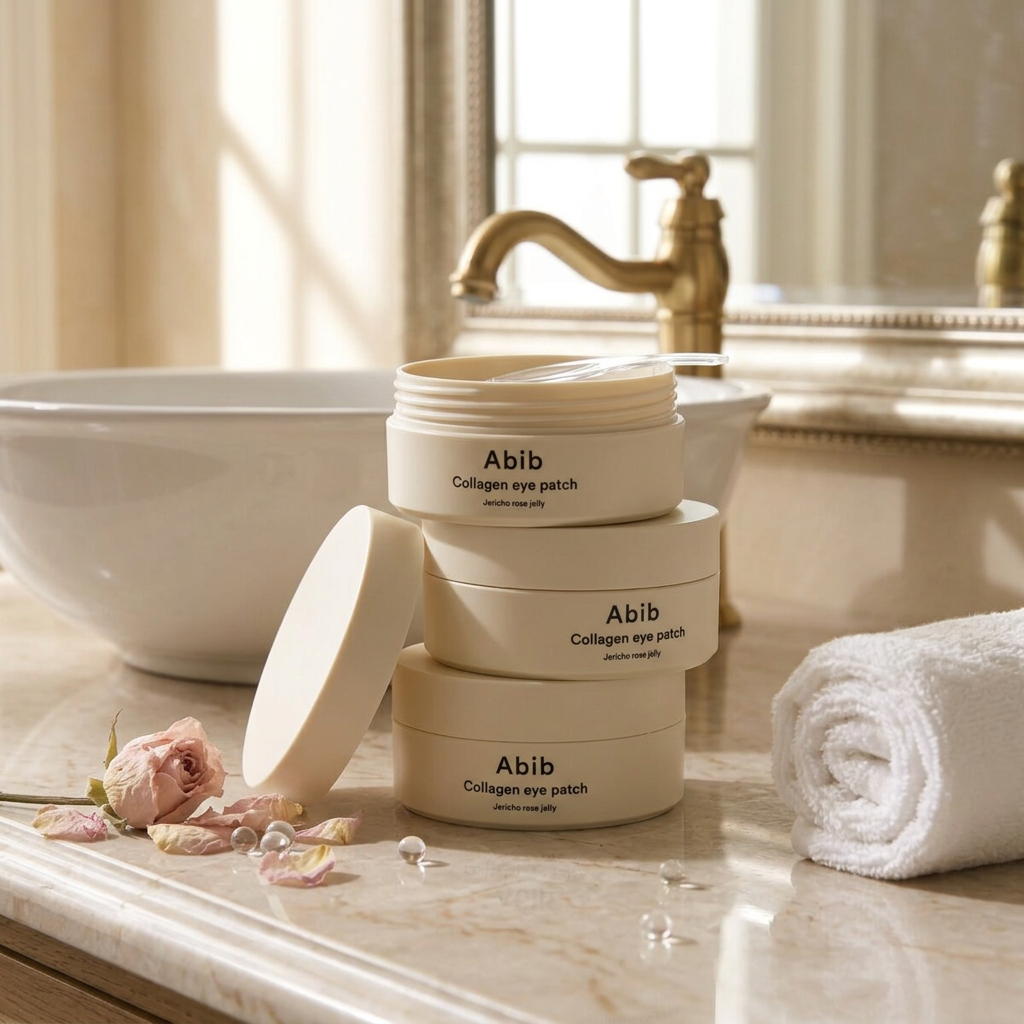 Abib - Collagen Eye Patch Jericho Rose Jelly - Hydratační hydrogelové oční polštářky - 60 ks