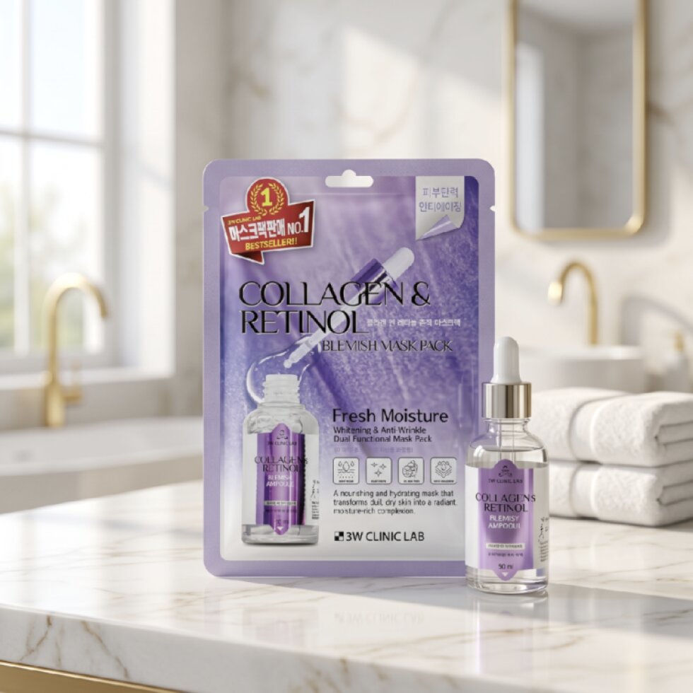 3W CLINIC - Collagen & Retinol Blemish Mask Pack – Pleťová maska s kolagenem a retinolem proti nedokonalostem - 25 ml