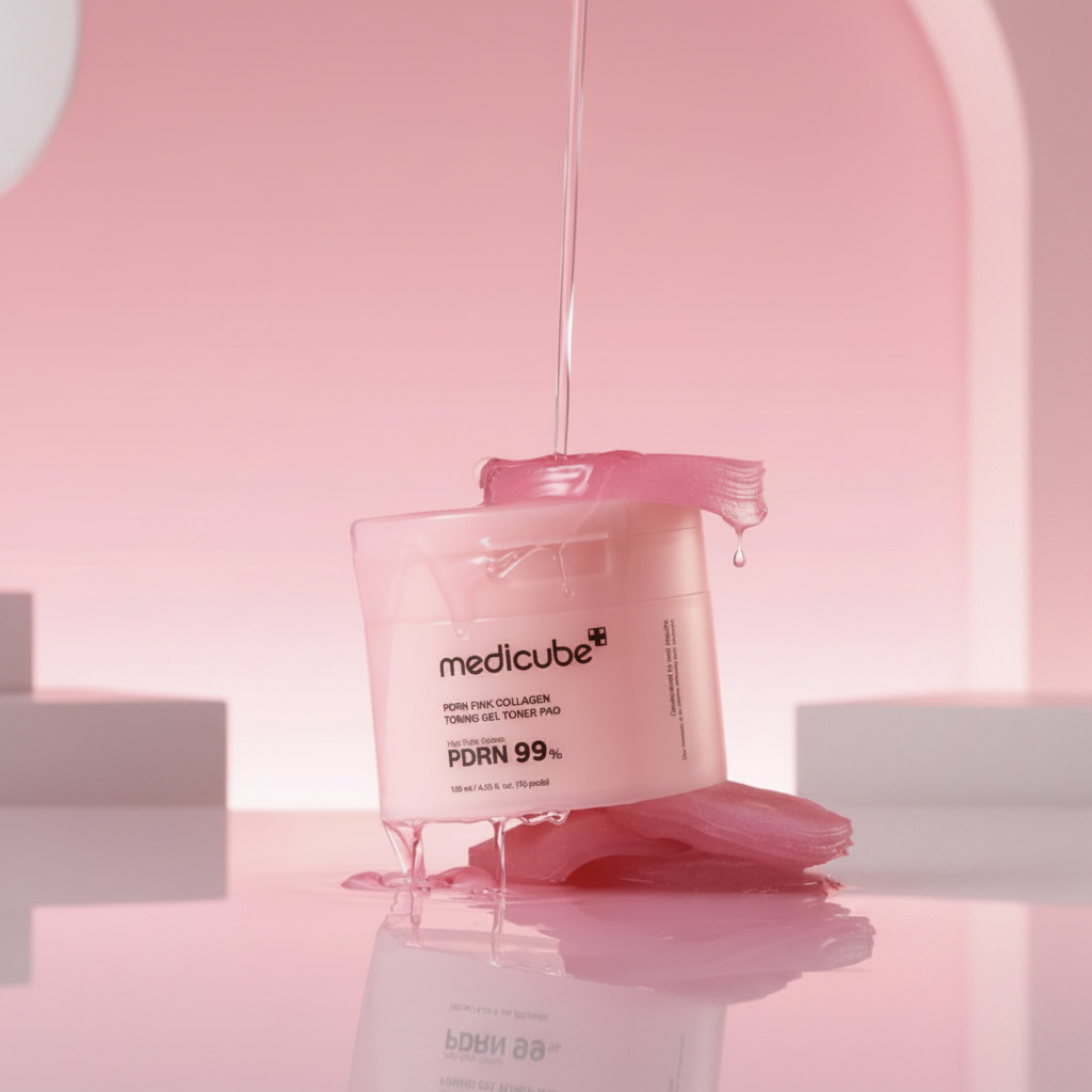 Medicube - PDRN Pink Collagen Toning Gel Toner Pad - Tonizační polštářky s lososím PDRN - 120 ml