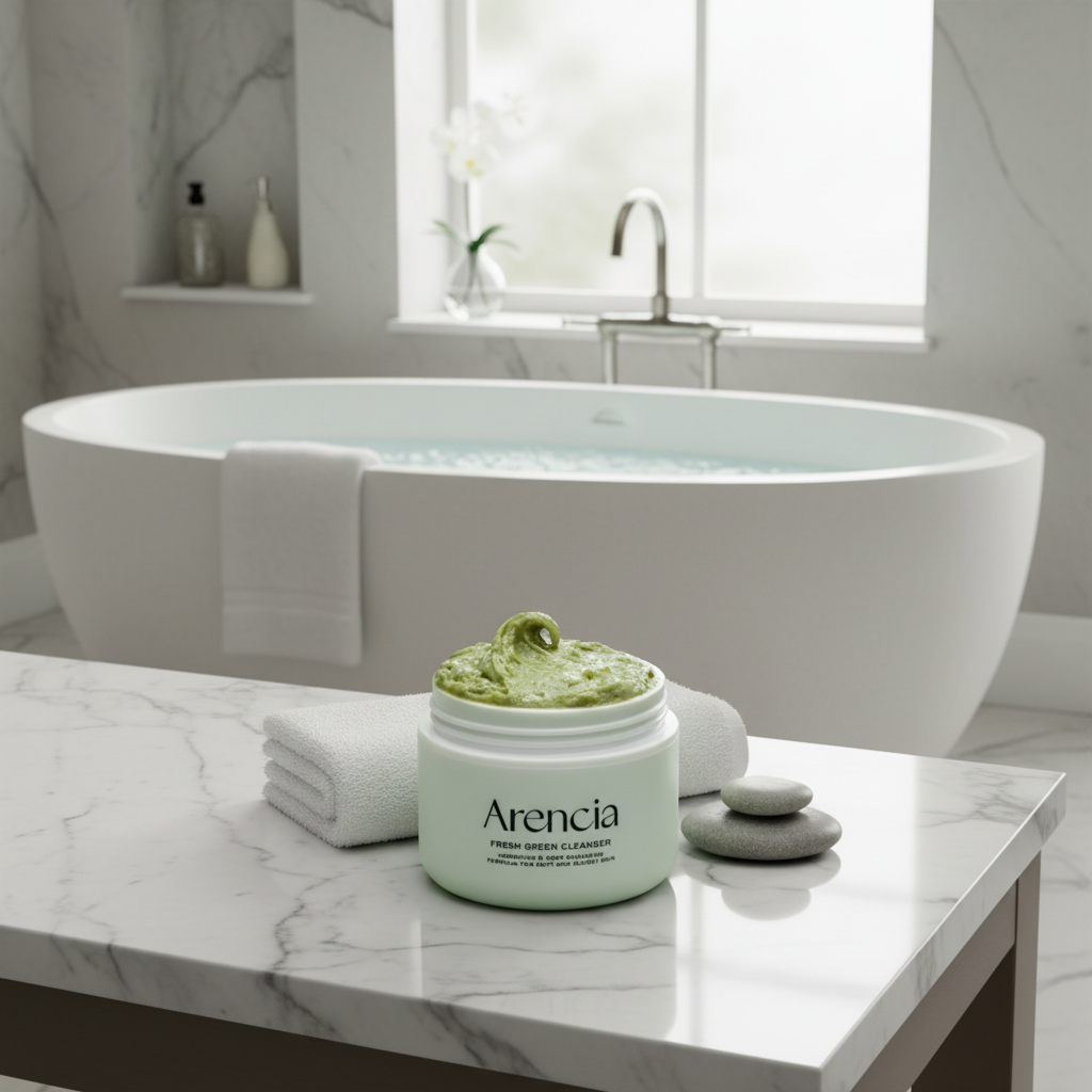 ARENCIA - Fresh Green Rice Mochi Cleanser - Čisticí balzám s práškem ze zeleného čaje a rýží 3v1 - 120 ml