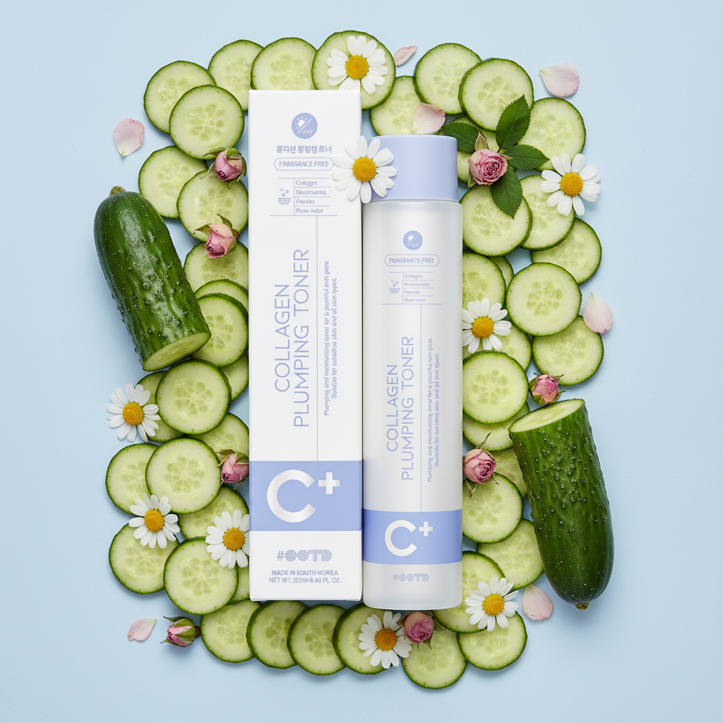 Ootd - Collagen Plumping Toner A.M. - Ranní kolagenový hydratační toner - 250 ml