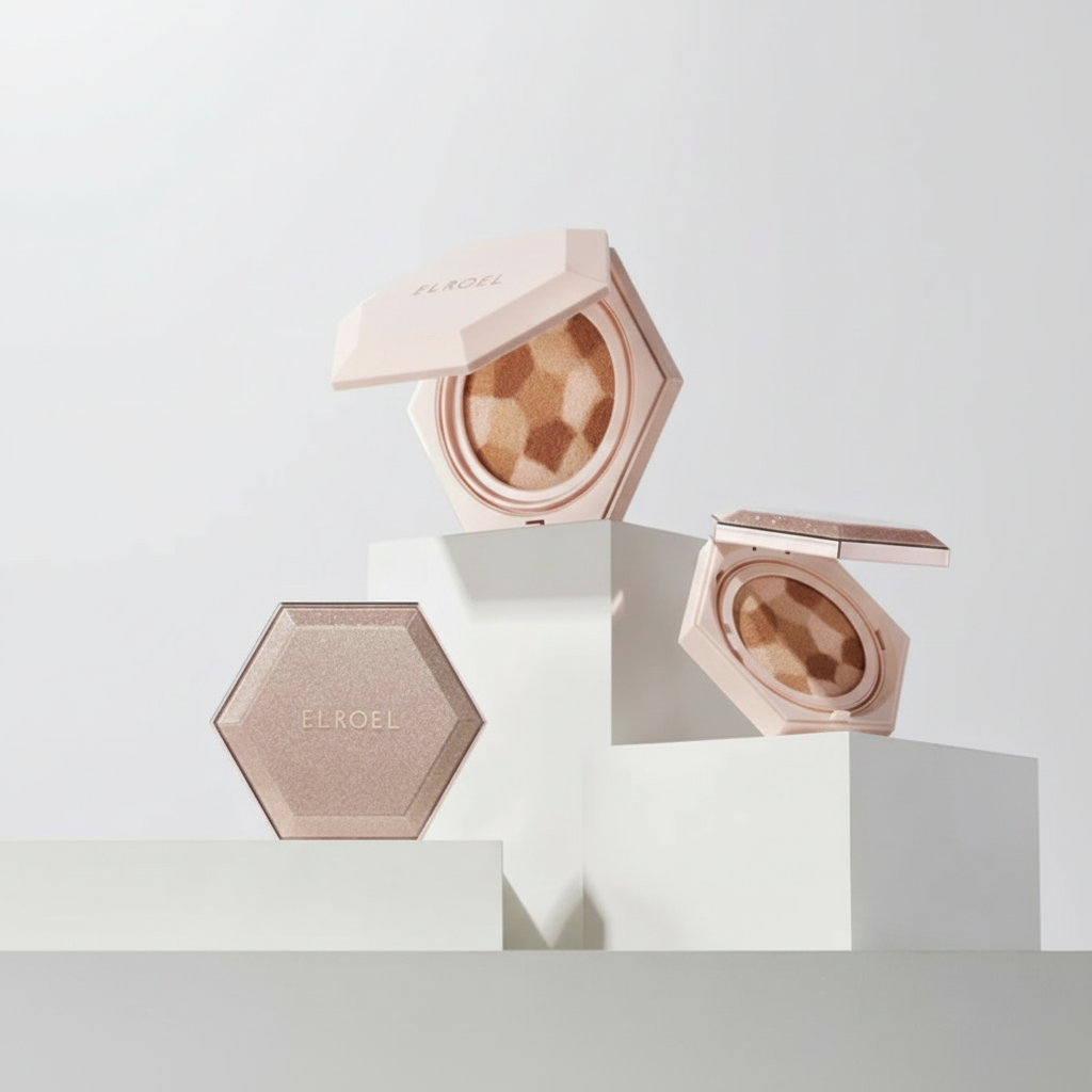 ELROEL - Blending Compact Cushion 21 Light Beige -Kompaktní cushion make-up pro sjednocení pleti v odstínu 21 LIGHT BEIGE - 12,5 ml