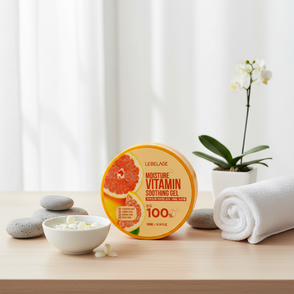 LEBELAGE - Moisture Vitamin Purity 100% Soothing Gel - Univerzální hydratační gelový krém s grapefruitem - 300 ml