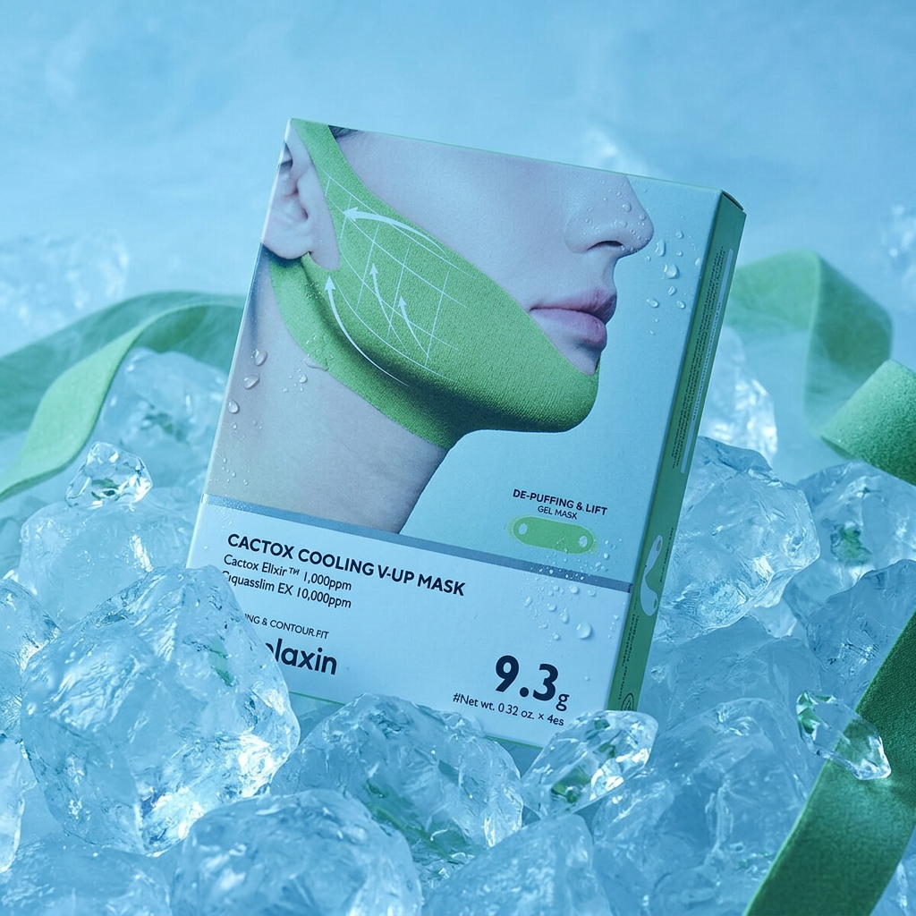 DR. MELAXIN - Cactox Cooling V-UP Mask - Zpevňující maska pro kontury obličeje - 1ks / 9.3 g