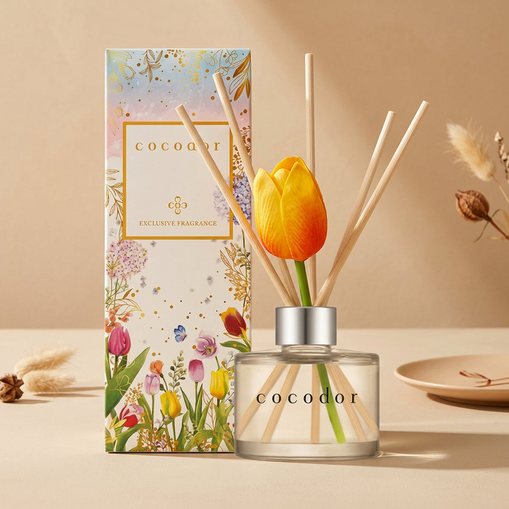 COCODOR - Tulip Diffuser Vanilla & Sandalwood - Difuzér s vůní vanilka & santalové dřevo - 120 ml