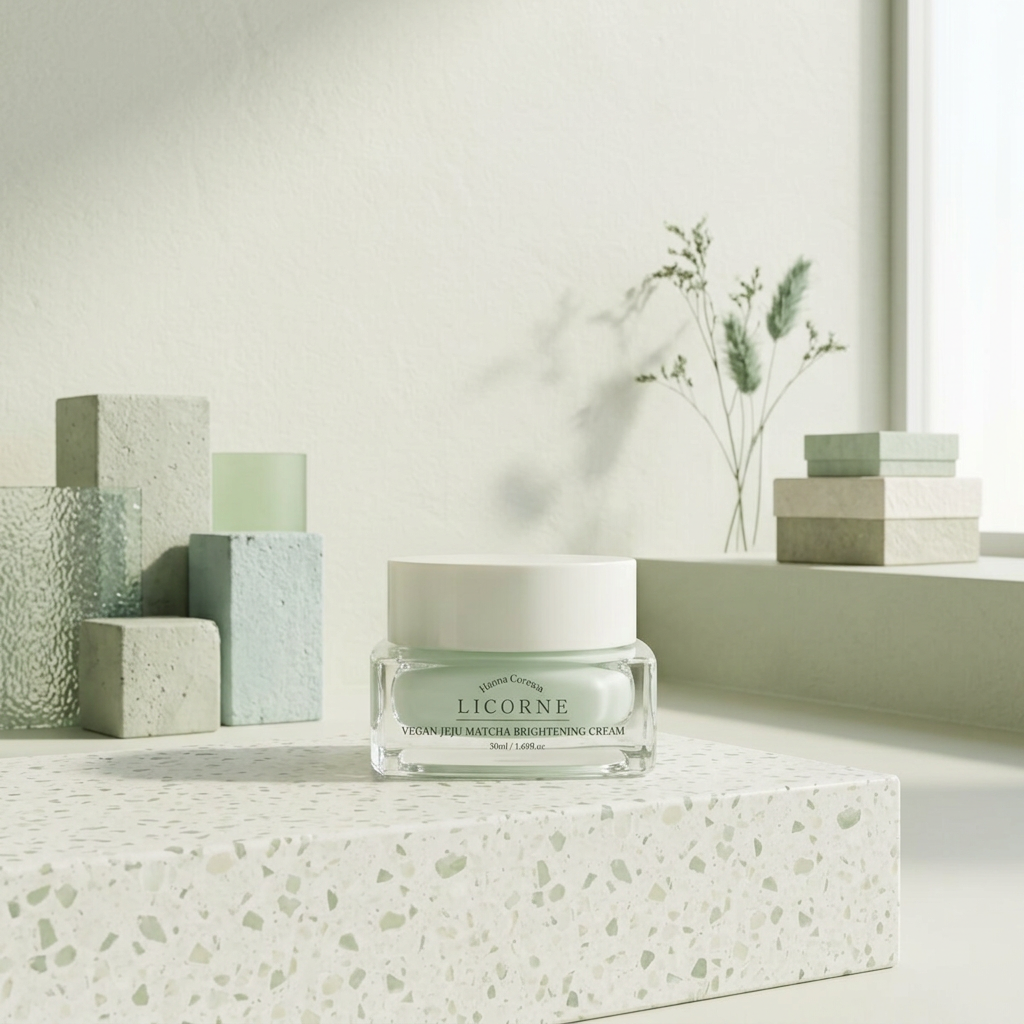 LICORNE - Vegan Jeju Matcha Brightening Cream - Veganský rozjasňující krém s jeju matchou - 50 ml