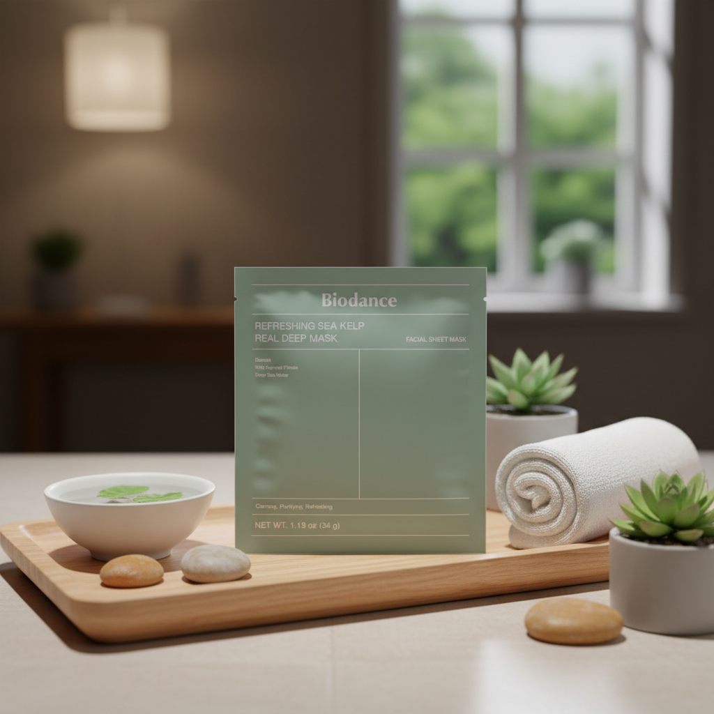 BIODANCE - Refreshing Sea Kelp Real Deep Mask - Zklidňuící a hydratační pleťová maska - 1ks/ 34g
